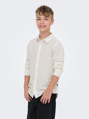 Only & Sons Junior Regular Fit Skjorte 'OSJCaiden' i hvid: forside
