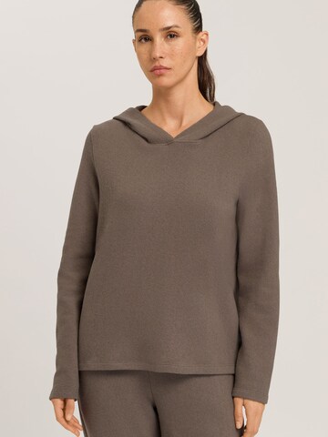Hanro Sweatshirt ' Easywear ' in Bruin: voorkant