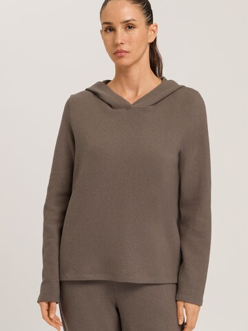 Hanro Sweatshirt ' Easywear ' in Brown: front