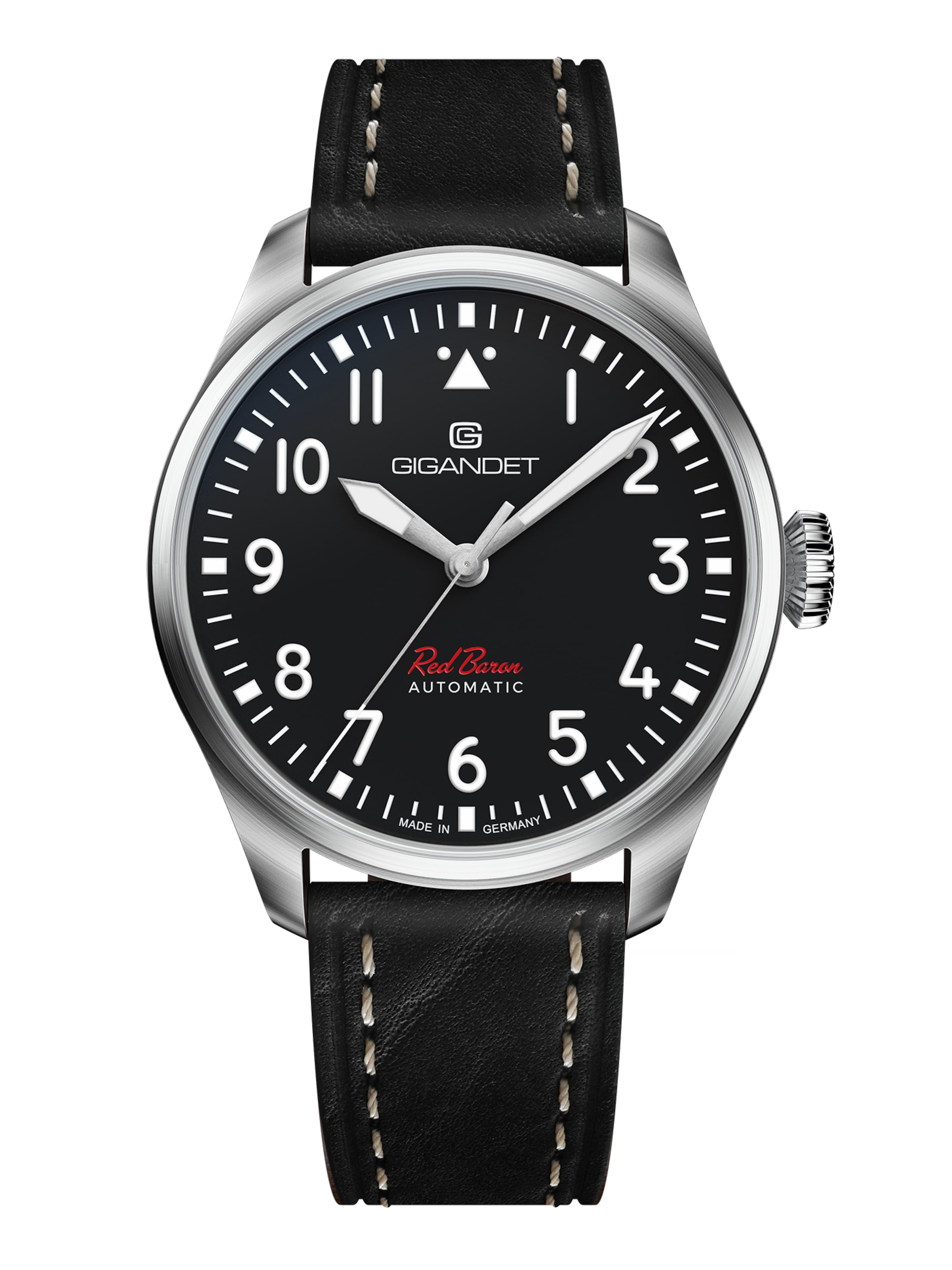Gigandet Analog Watch 'RED BARON' in Black: front