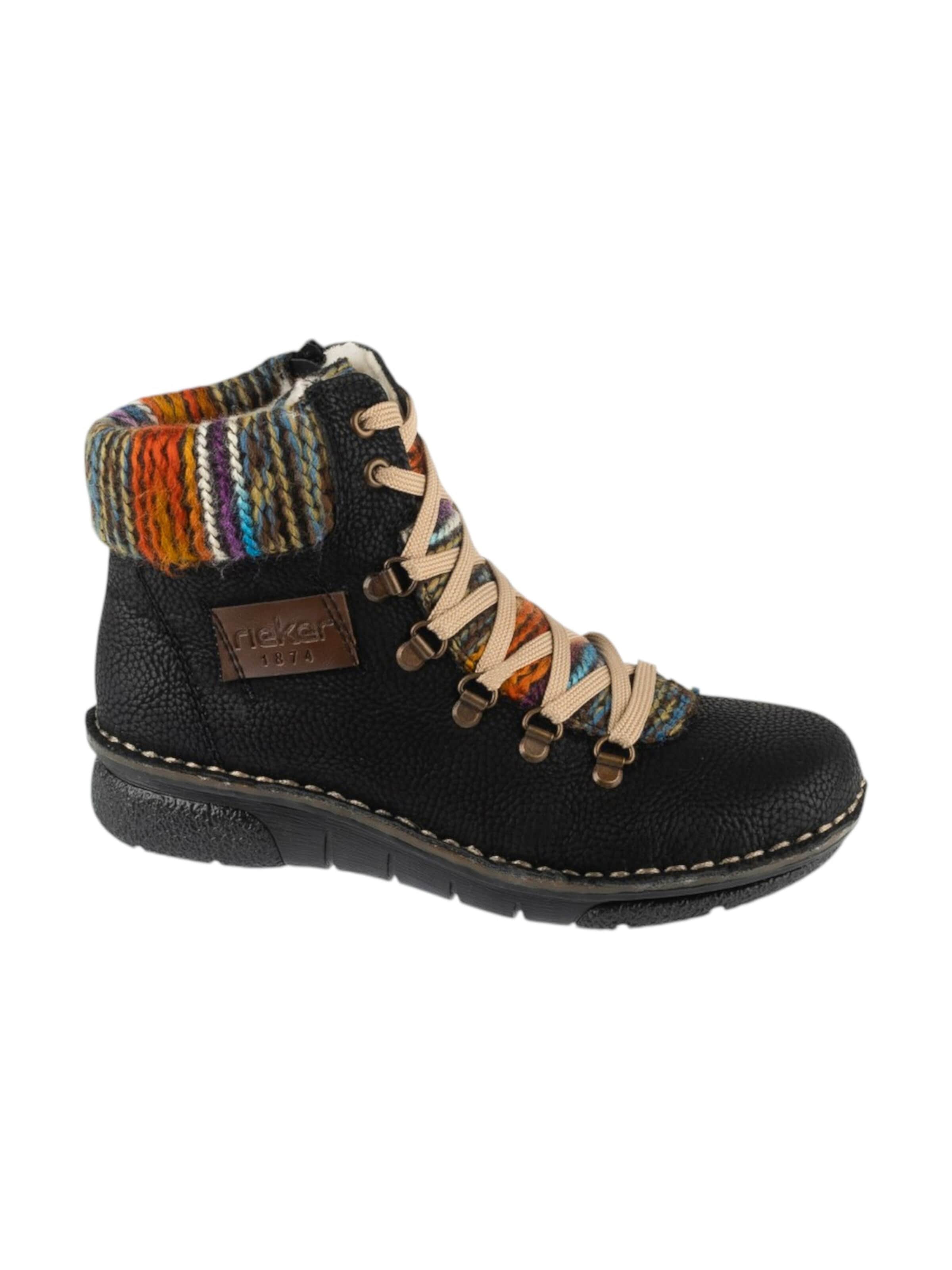 Bottes à lacets 'Rieker Booties 73343' Rieker en noir : devant