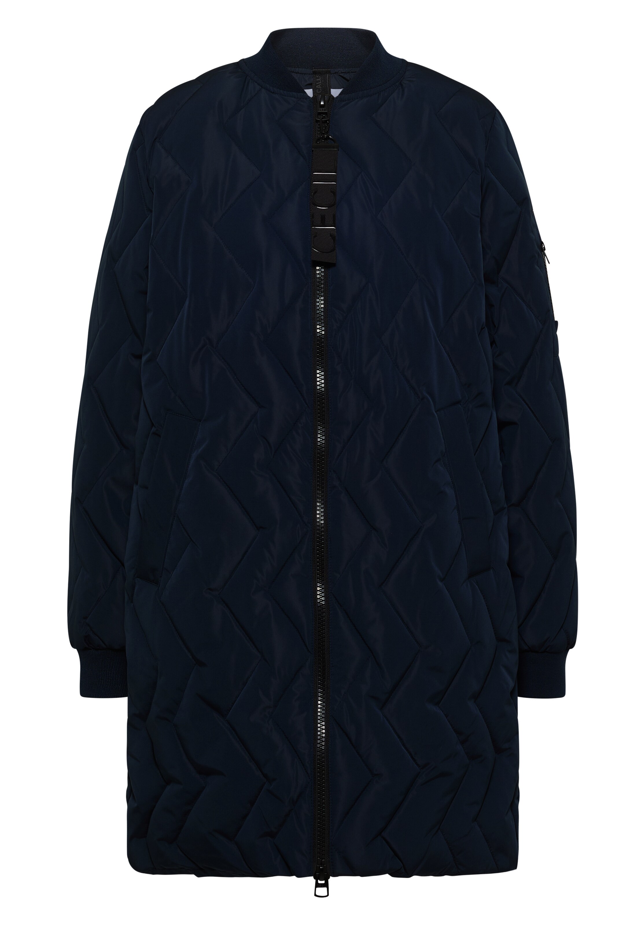CECIL Langer Blousonmantel mit Steppmuster in XXXL in dunkelblau, Produktansicht