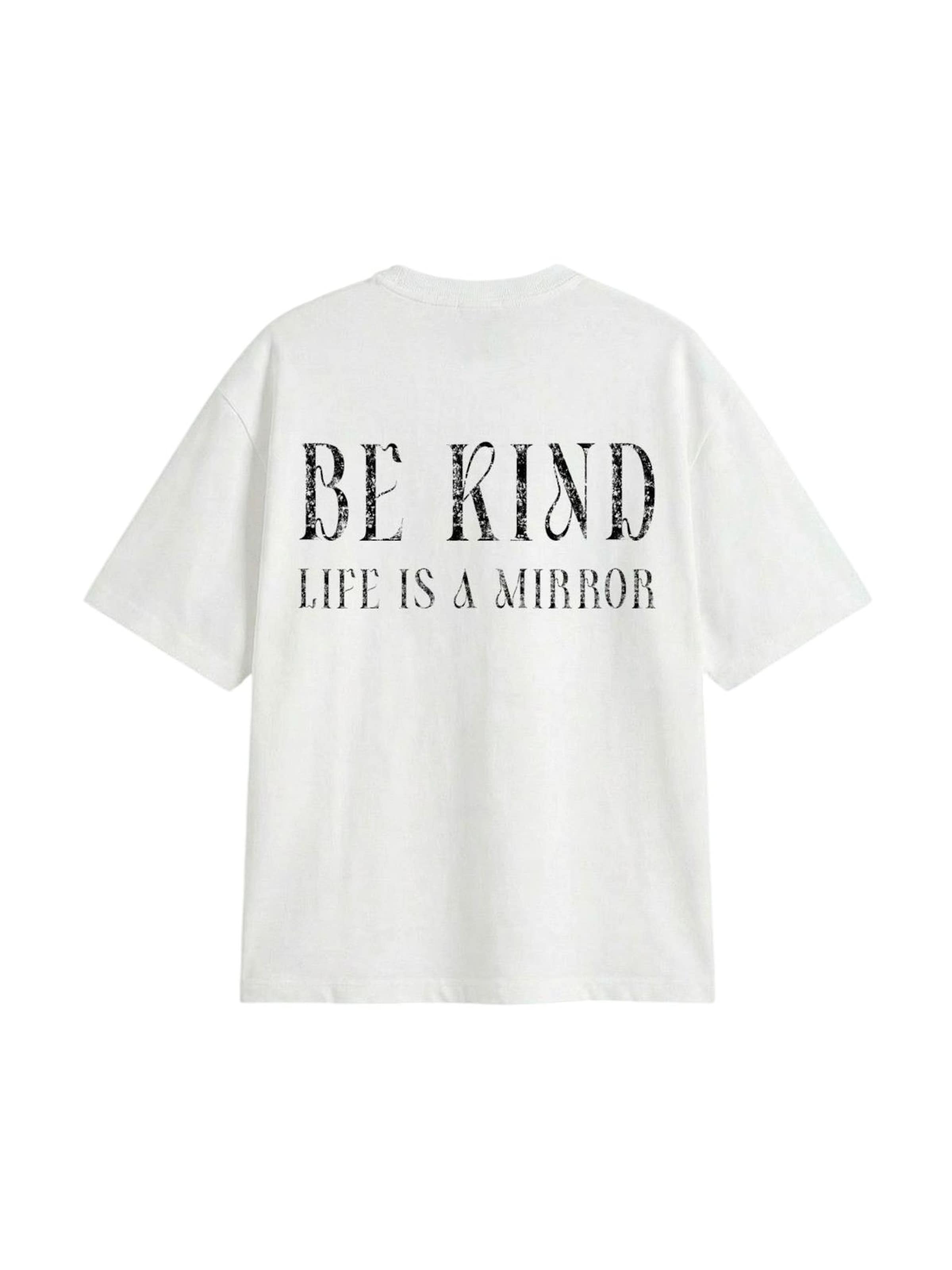 T-Shirt 'Be Kind' Kleidermafia en beige