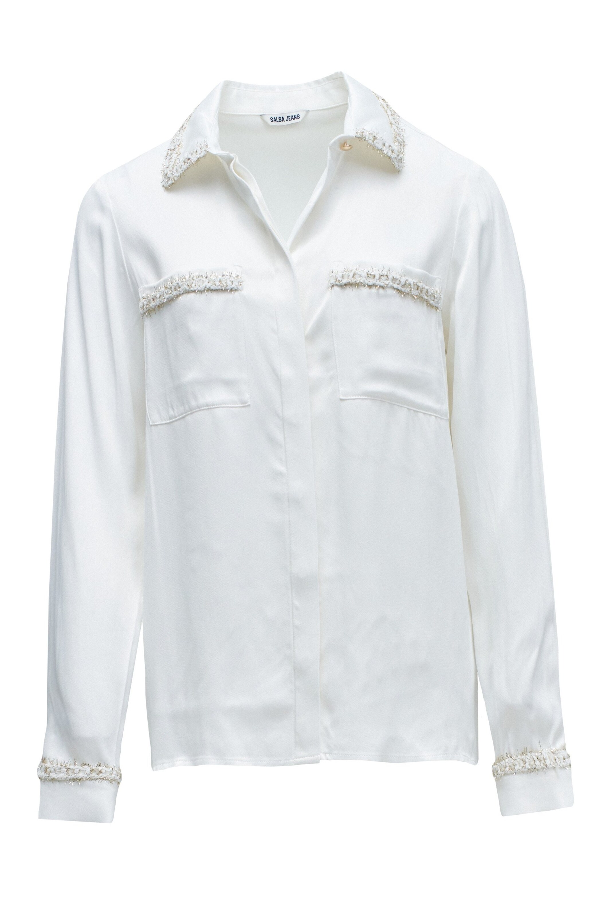 Salsa Jeans Blouse in de kleur Wit, Productweergave