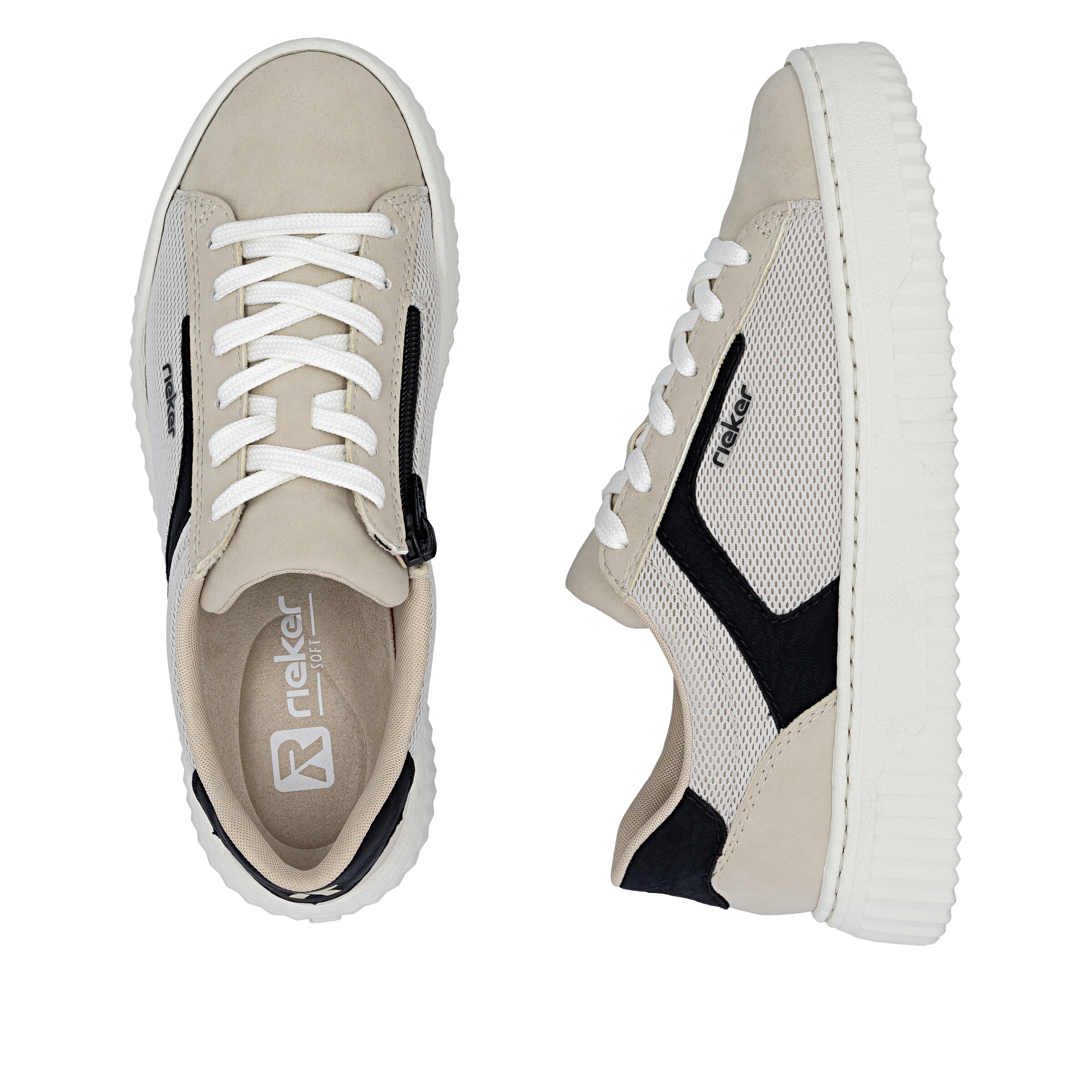 Baskets basses Rieker en beige