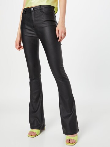 Edikted Flared Jeans 'Luna' in Black: front