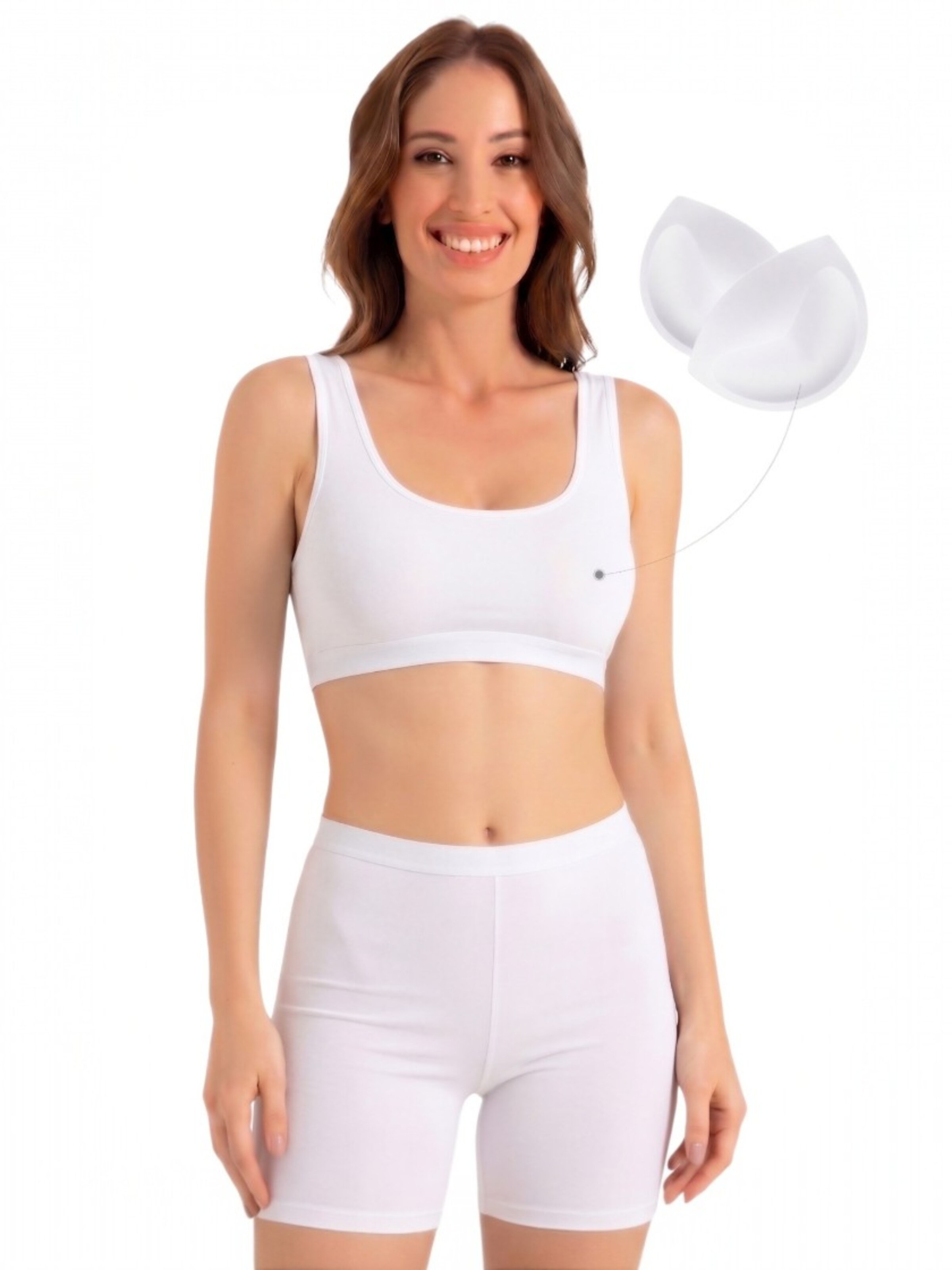Bustier Soutien-gorge de sport 'SORYA – Sport-BH' fashionshowcase en blanc