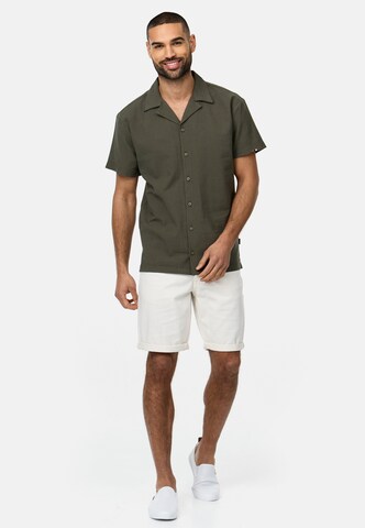 INDICODE JEANS Regular fit Overhemd 'Rycroft' in Groen
