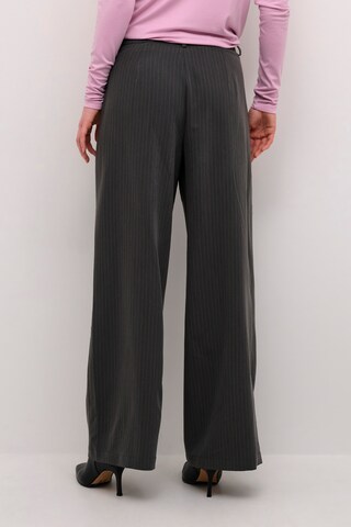 Cream Wide leg Broek 'Bit' in Grijs