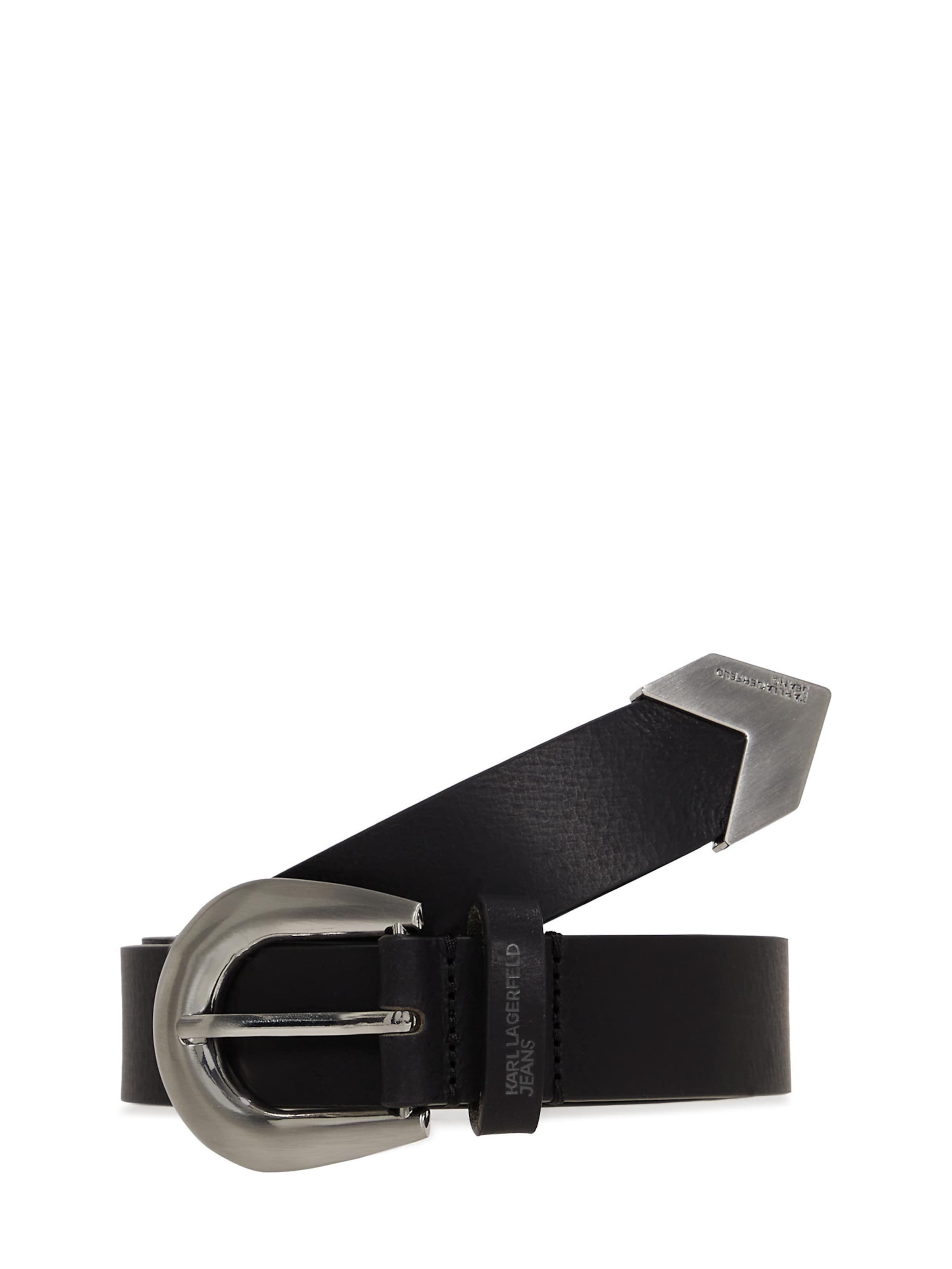 KARL LAGERFELD JEANS - Cinturón en negro: frente