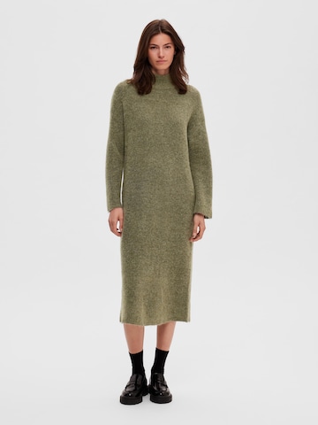 SELECTED FEMME Knitted dress 'Maline' in Green