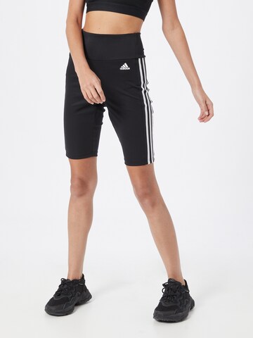 ADIDAS SPORTSWEAR Skinny Workout Pants in Black: front