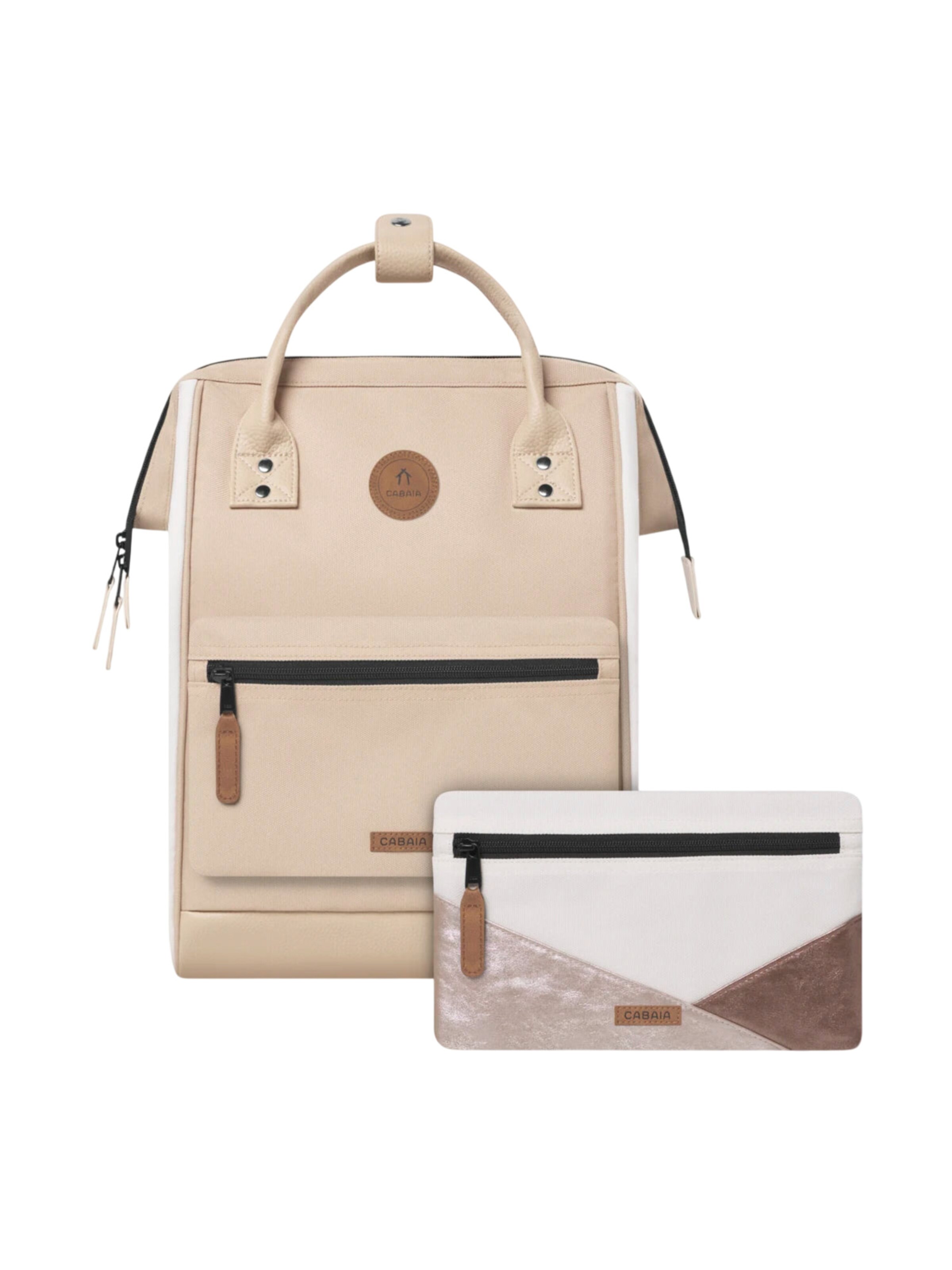 Cabaia Backpack 'Arcachon' in Beige: front