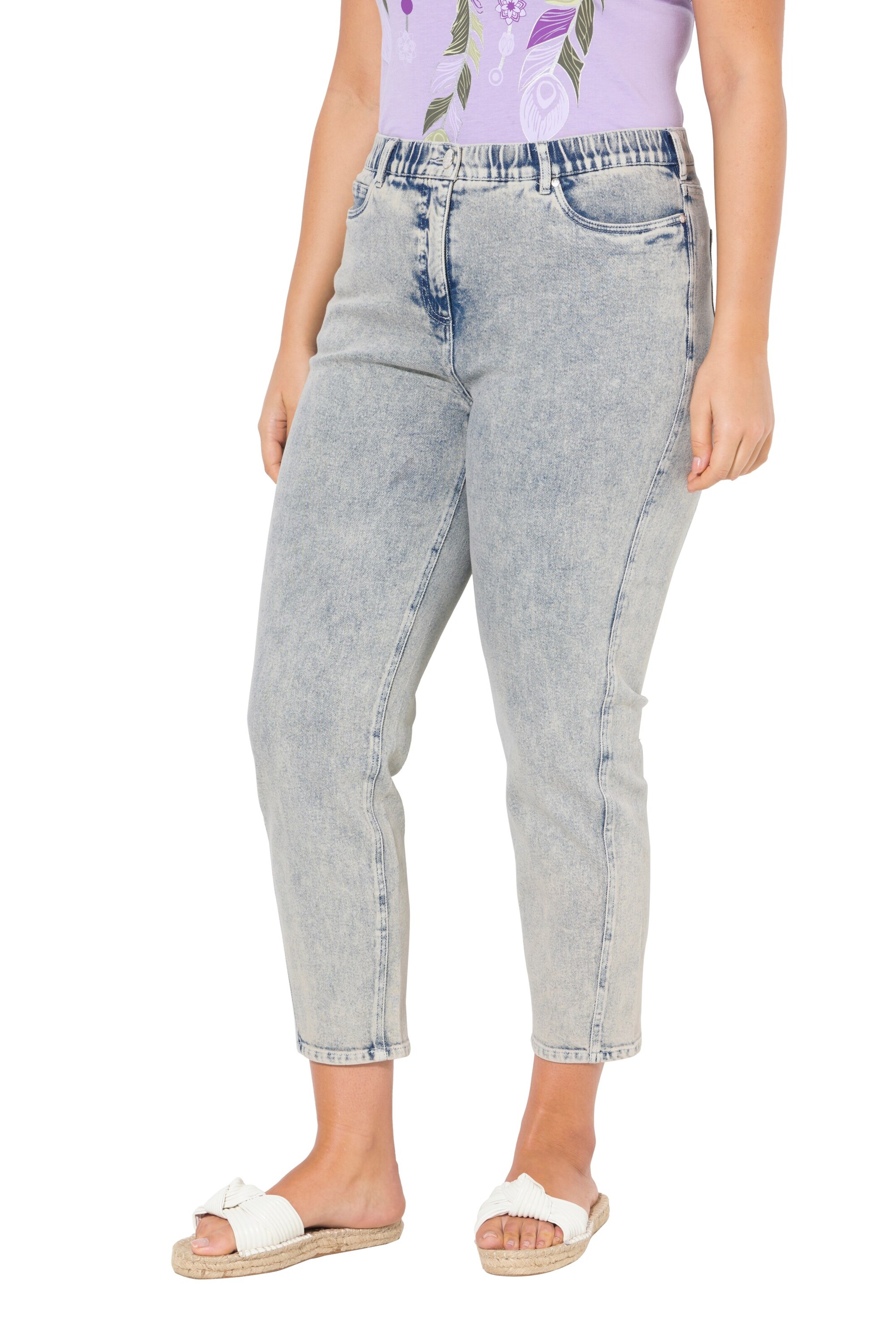 Ulla Popken Regular Jeans in Blauw: voorkant