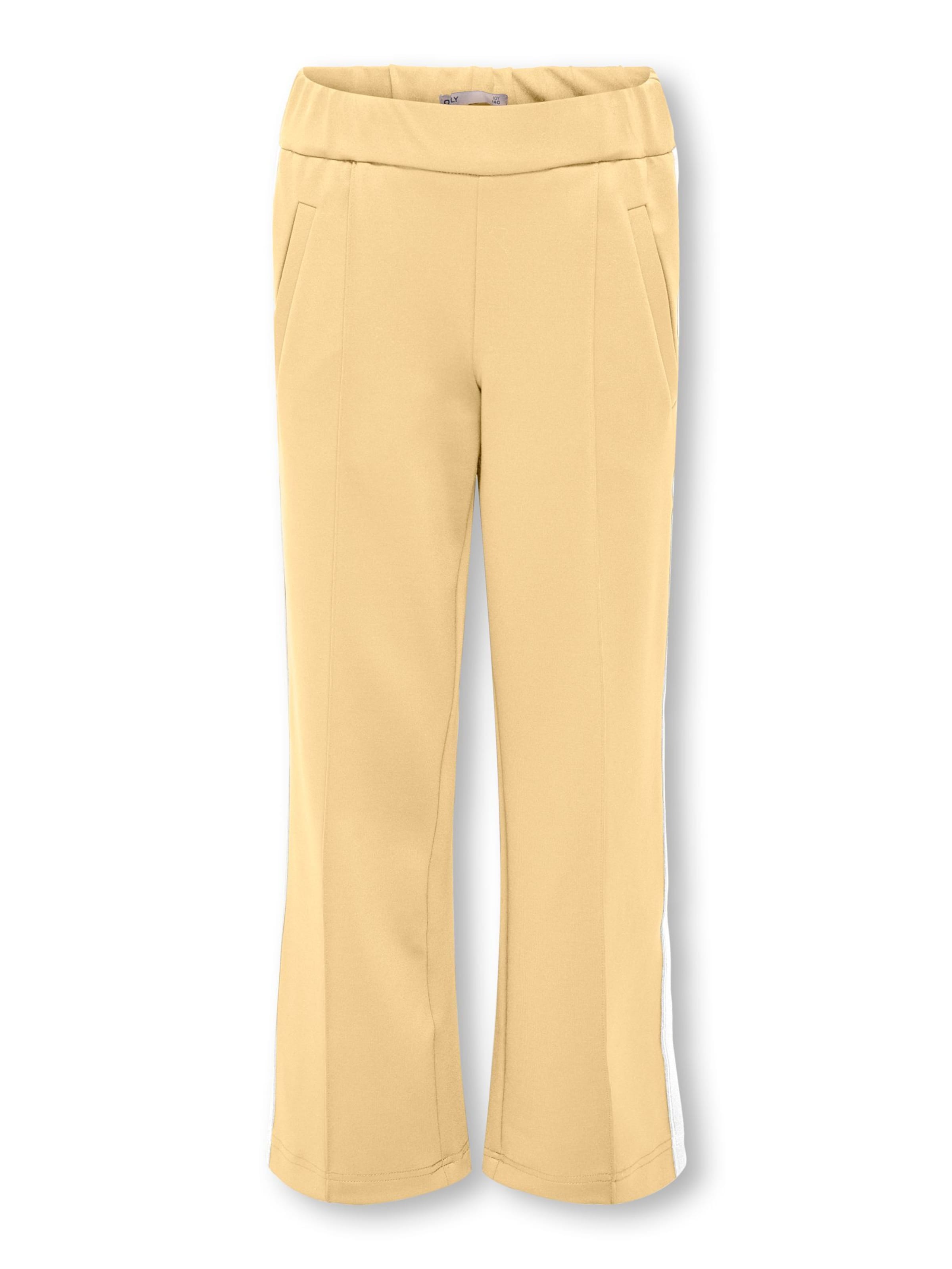 ONLY GIRLS Wide leg Broek 'KOGWarm' in Geel: voorkant