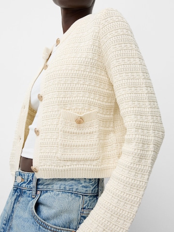 Bershka Knit cardigan in Beige
