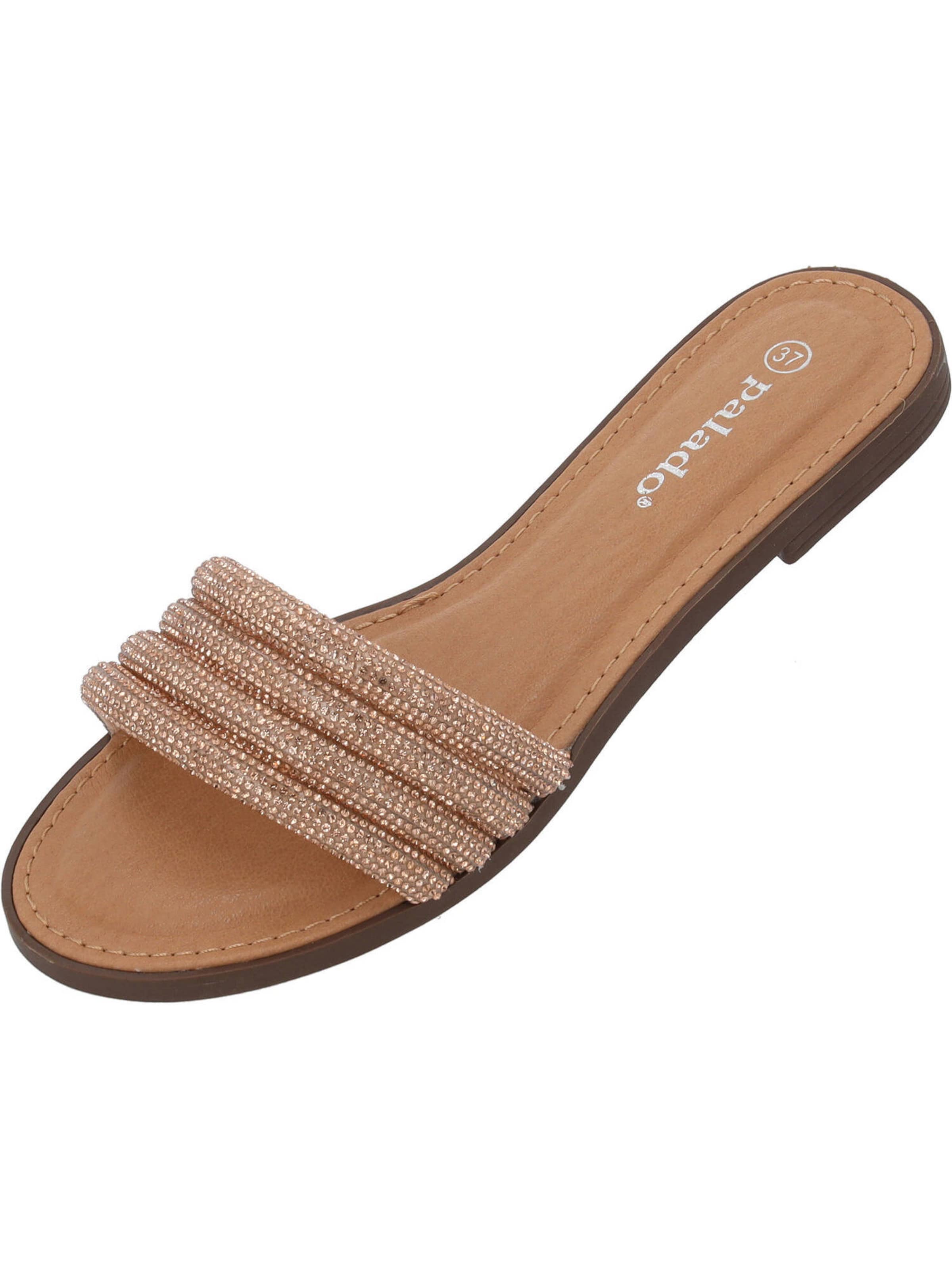 Palado by Sila Sahin Pantofle 'Jeemi' – béžová: přední strana