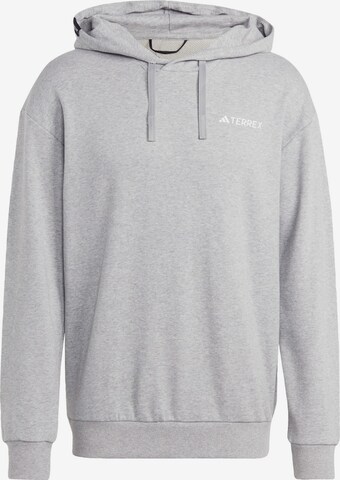 ADIDAS TERREX Athletic Sweatshirt in Grey: front