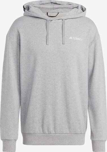 ADIDAS TERREX Sportsweatshirt in de kleur Grijs gemêleerd / Offwhite, Productweergave