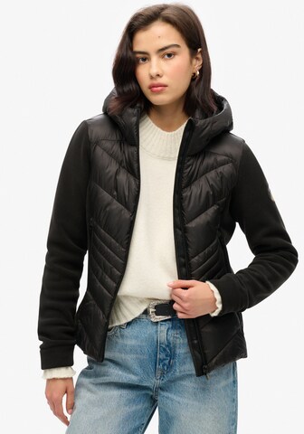 Superdry Fleece jacket 'Storm' in Black: front