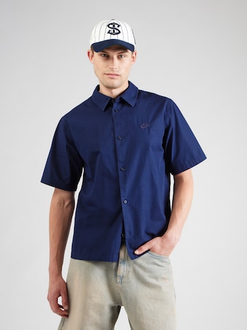 Nike Sportswear Comfort fit Overhemd 'Club' in Blauw: voorkant