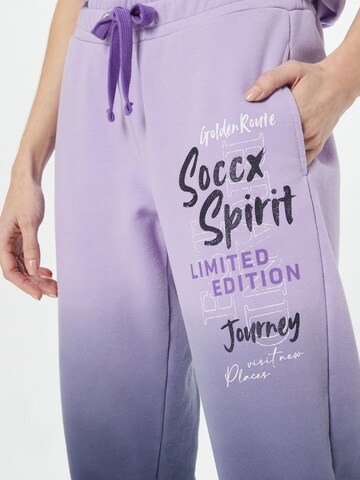 Soccx Zúžený Kalhoty 'Konnichiwa' – fialová
