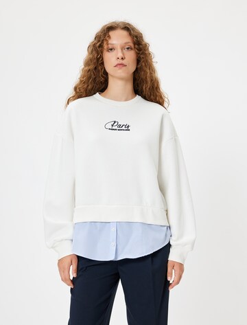 Koton Sweatshirt in Wit: voorkant