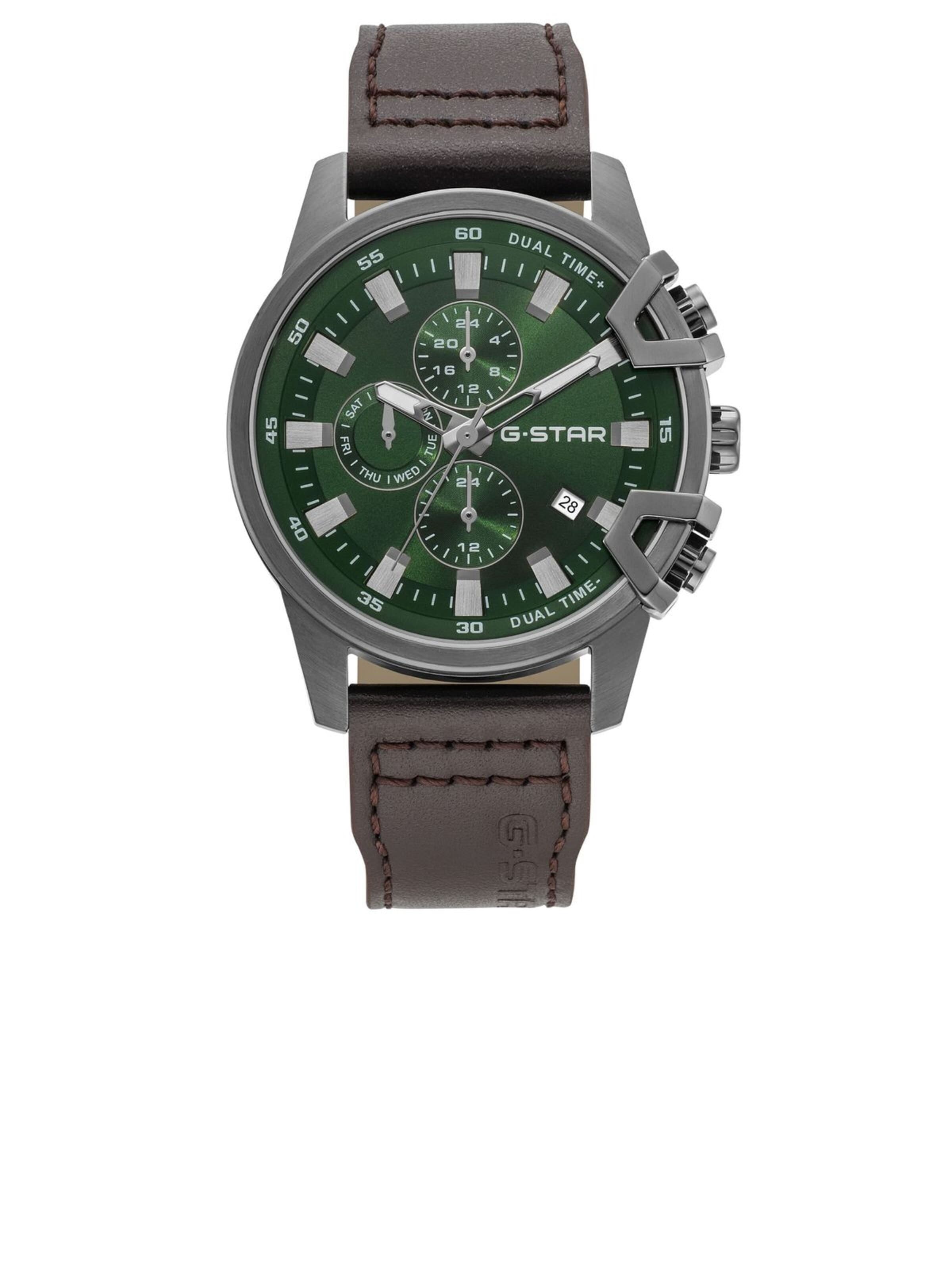 G-STAR Analogové hodinky 'Function watch Bend3D' – hnědá: přední strana