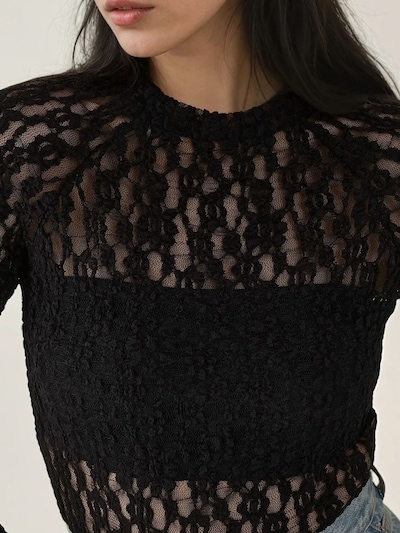 Hiccup Blusa em M em preto, Vista do artigo