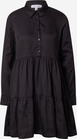 Robe-chemise NU-IN en noir : devant