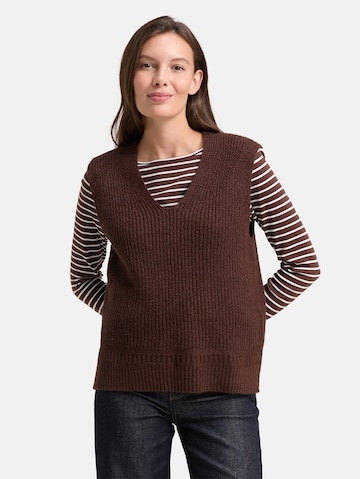 TOM TAILOR Sweater in Brown: front