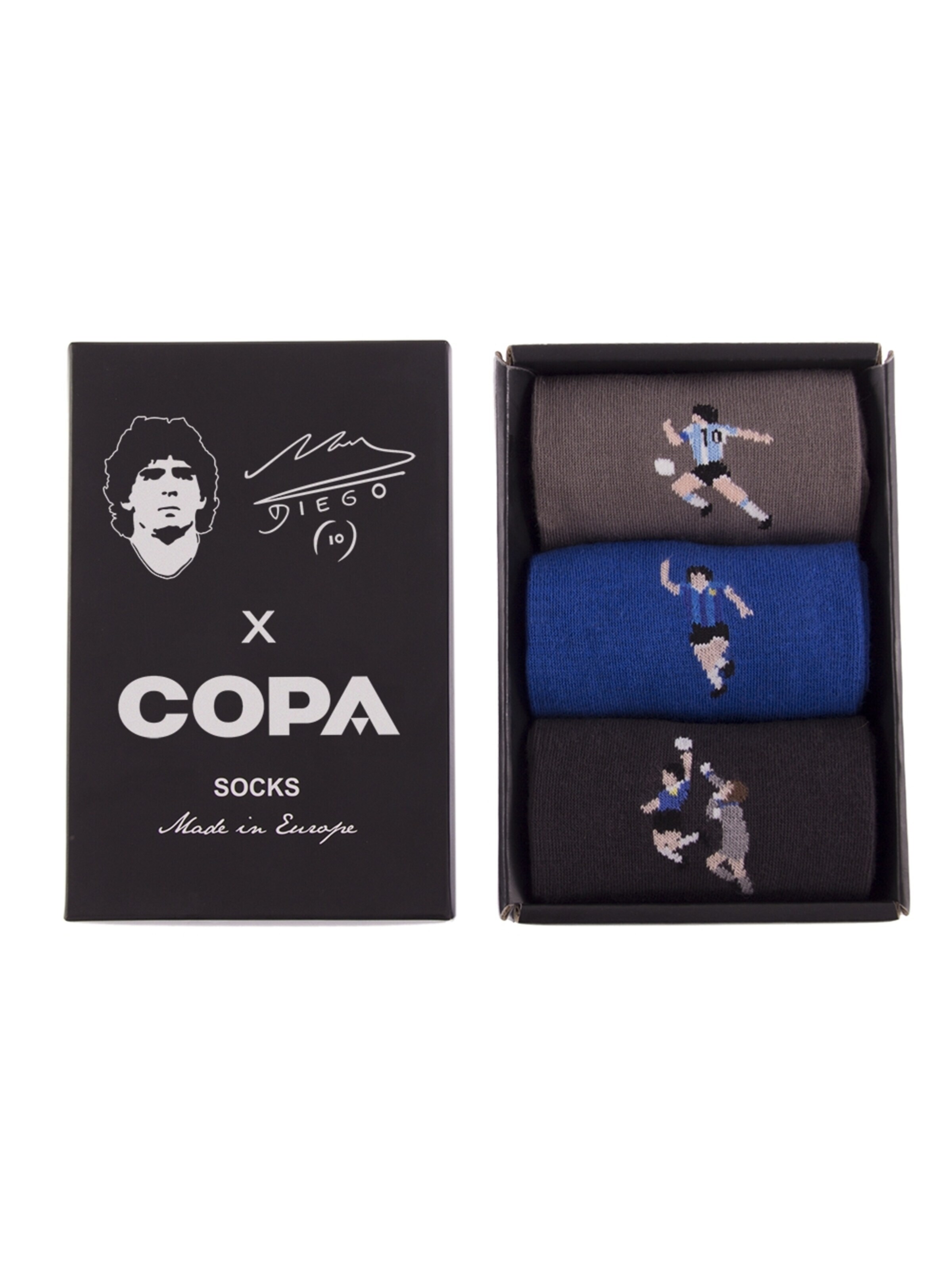 COPA FOOTBALL Football socks 'Maradona X COPA Argentina Sokken Box' in Black: front
