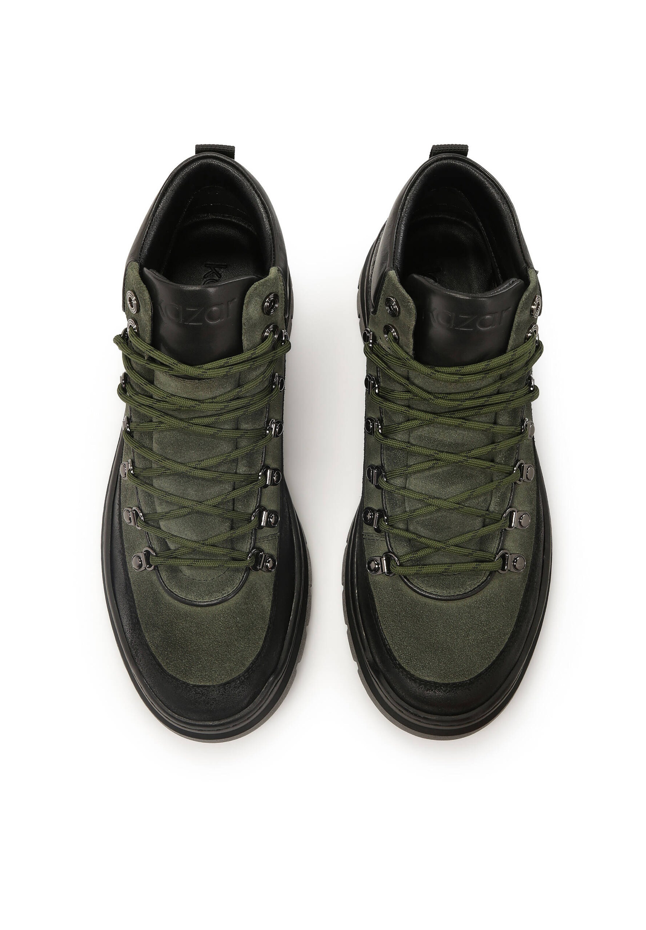 Kazar Боти с връзки в зелено