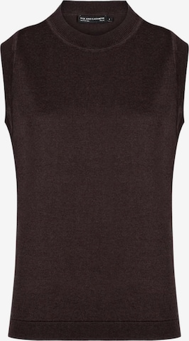 Cardigan SILK & CASHMERE en marron : devant