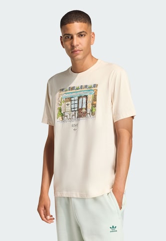 T-Shirt 'Rome Shop' ADIDAS ORIGINALS en blanc : devant