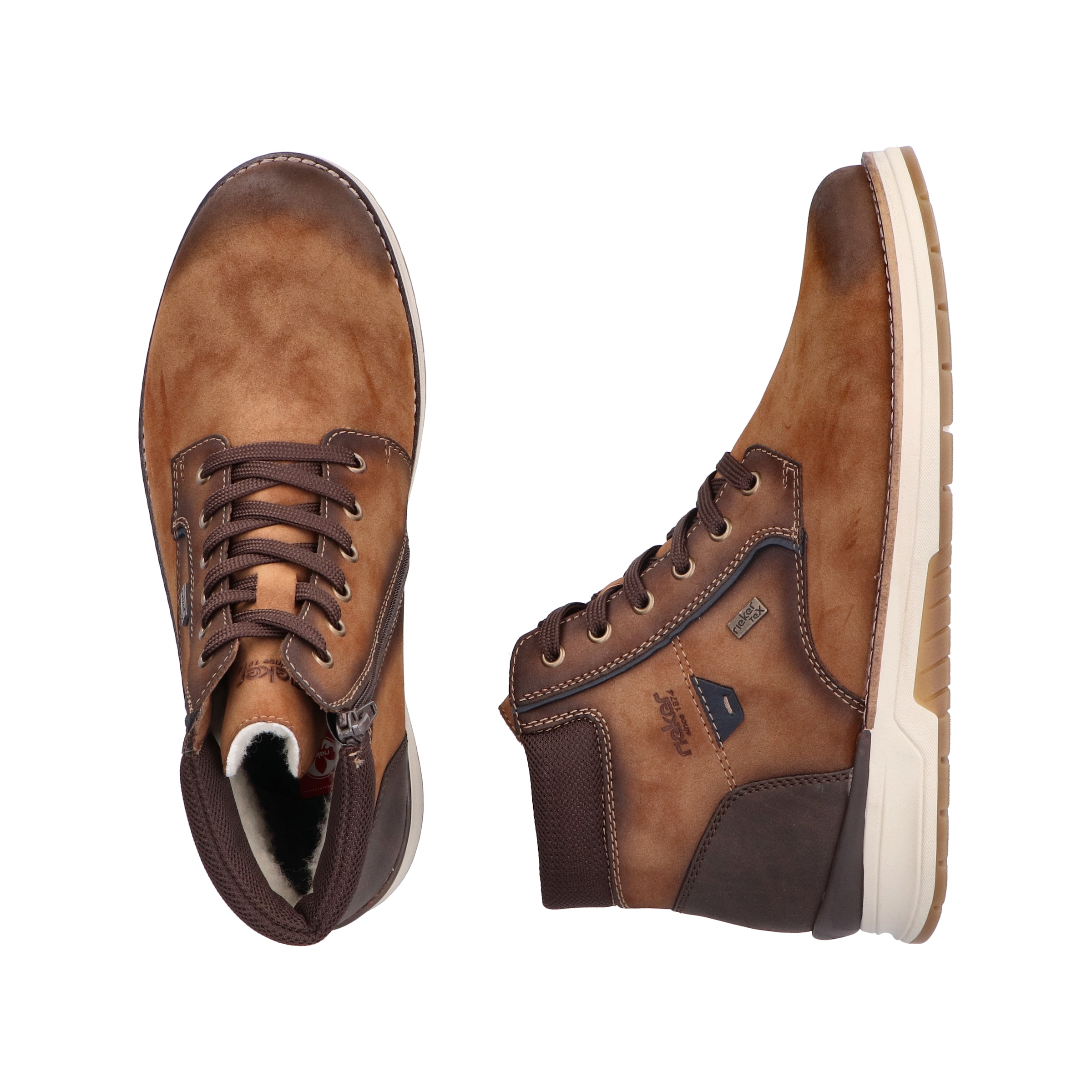 Boots stringati di Rieker in marrone