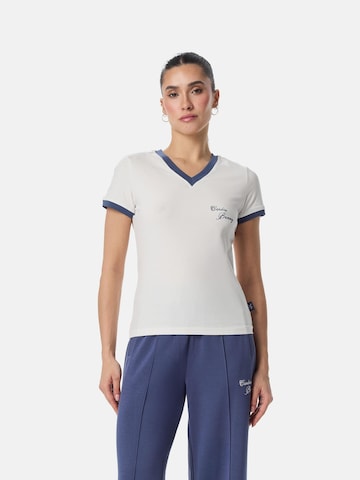 Cardio Bunny Shirt 'RETRO' in White: front
