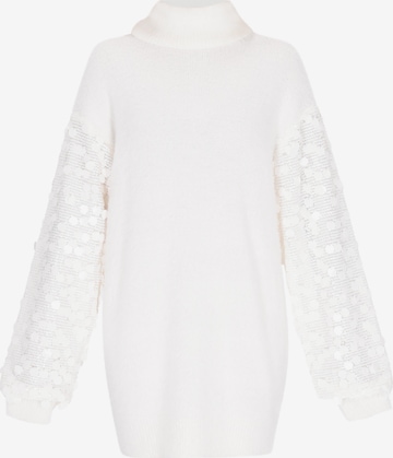 Robes en maille IZIA en blanc : devant