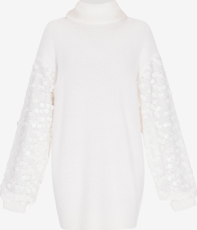 Megzta suknelė iš IZIA, spalva – balta, Prekių apžvalga