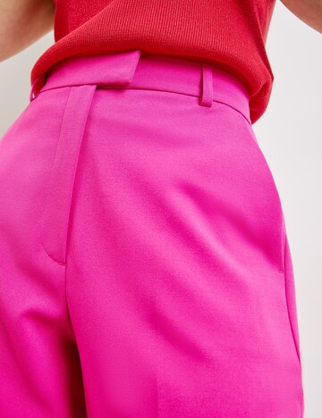 TAIFUN Zvonové kalhoty Kalhoty s puky – pink