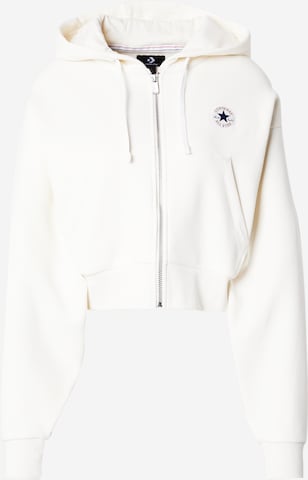 CONVERSE Sweatjacke 'Retro- Chuck' in Beige: Vorderseite