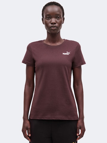 PUMA Λειτουργικό μπλουζάκι 'ESS Small No. 1' σε καφέ: μπροστά