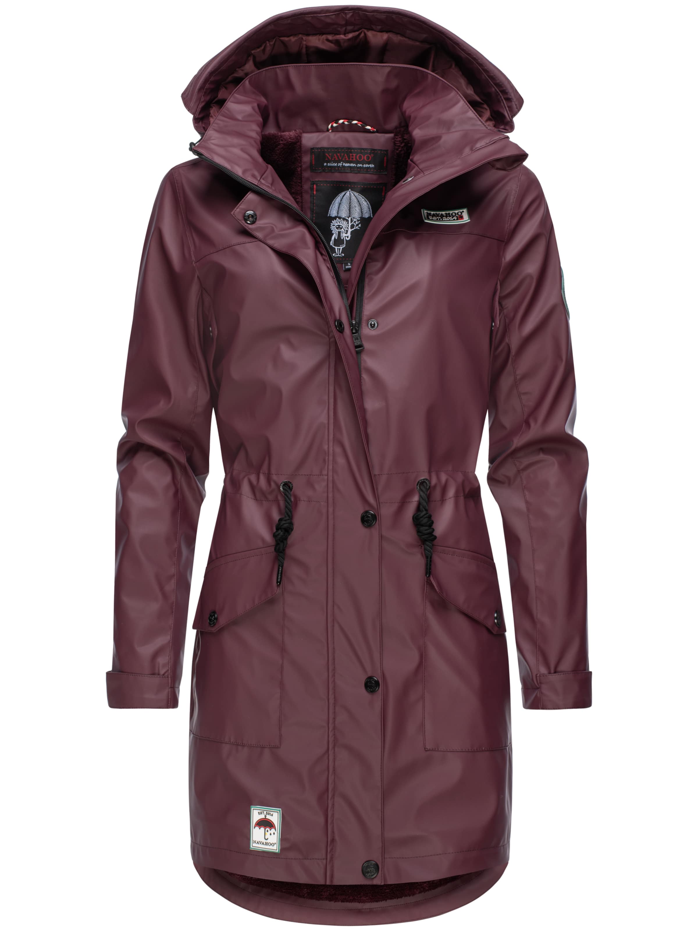 sarkans NAVAHOO Starpsezonu mētelis 'Deike': no priekšpuses