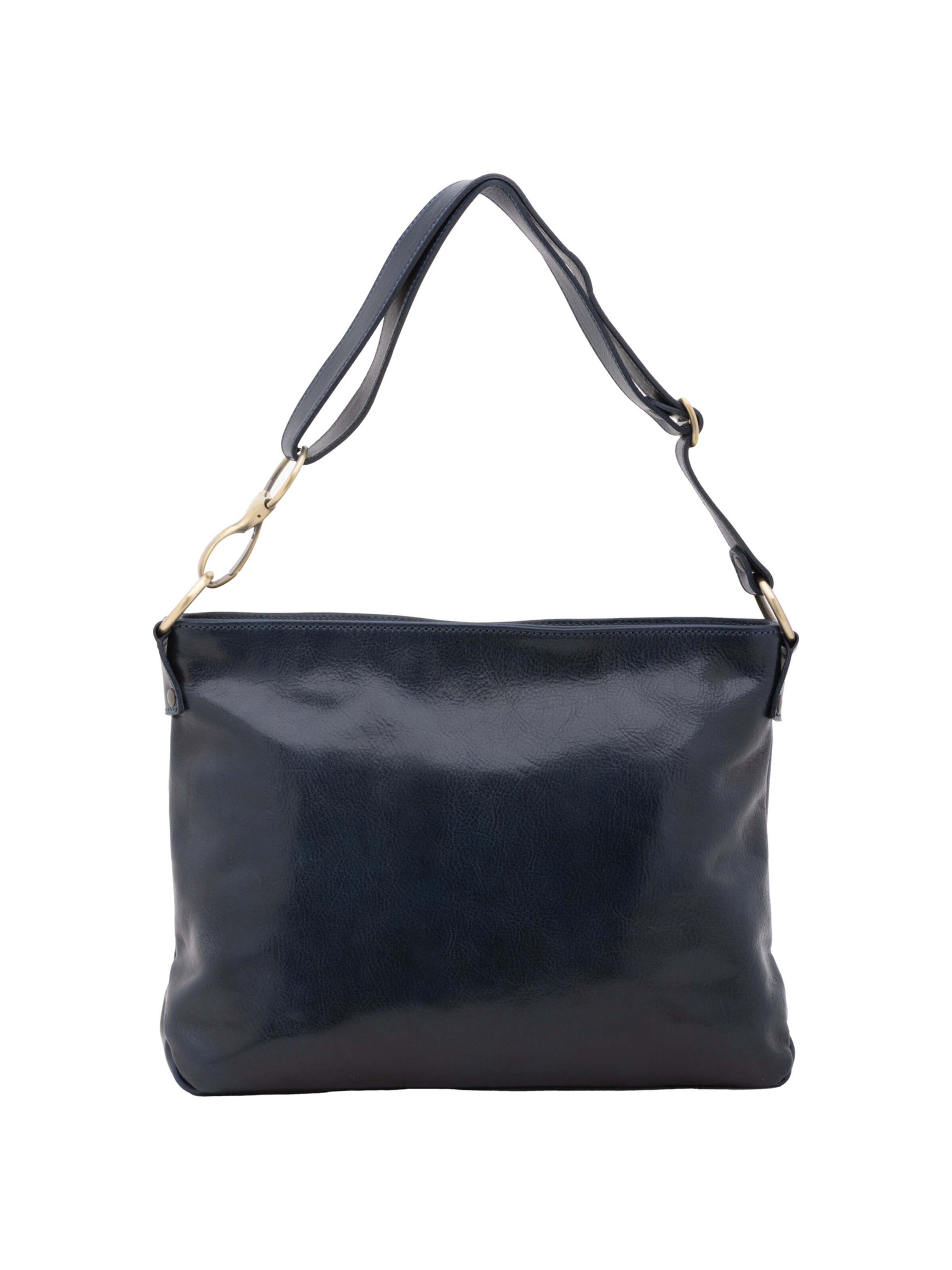 Borsa a spalla 'Borsa a Spalla Donna Pelle Vacchetta - Tracolla Regolabile e Zip' di I Fratelli in blu: frontale