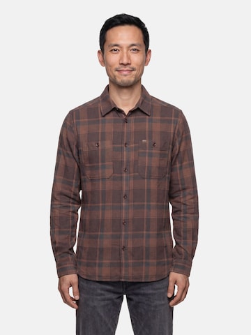 Coupe regular Chemise DANISH ENDURANCE en marron : devant