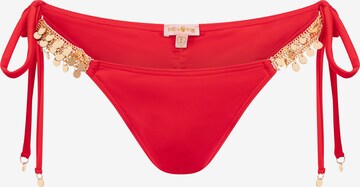 Moda Minx Bikini Hose 'Coin Tie Side' in Rot: predná strana