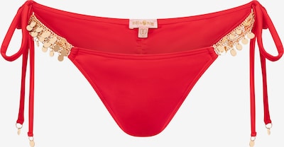 Moda Minx Bikini Hose 'Coin Tie Side' in rot, Produktansicht