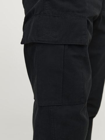 JACK & JONES Loose fit Cargo Pants 'JPSTKane Barkley' in Black