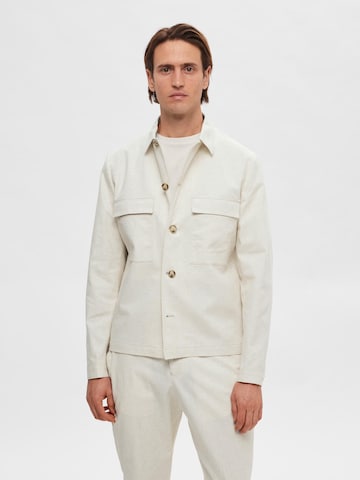 Veste mi-saison 'Martin' SELECTED HOMME en blanc : devant