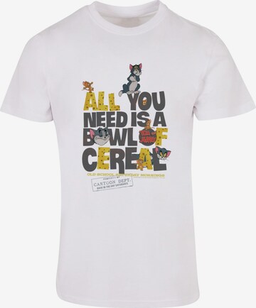 ABSOLUTE CULT Shirt 'Tom And Jerry - All You Need Is' in White: front
